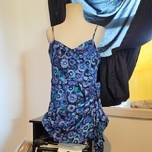 Lauren Conrad Floral Blue Dress